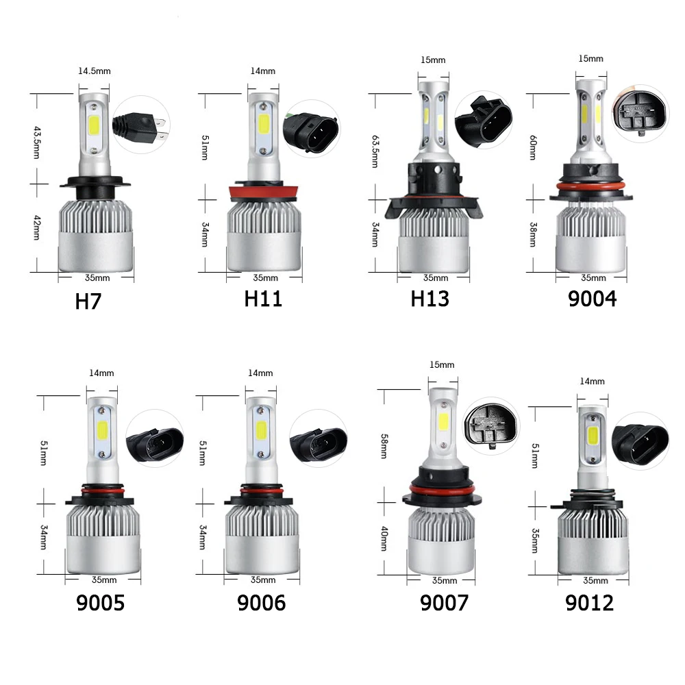 CARWR Автомобильные фары H7 H11 Светодиодный H4 9005/HB3 9006/HB4 9012 62 Вт 9000Lm Мини авто