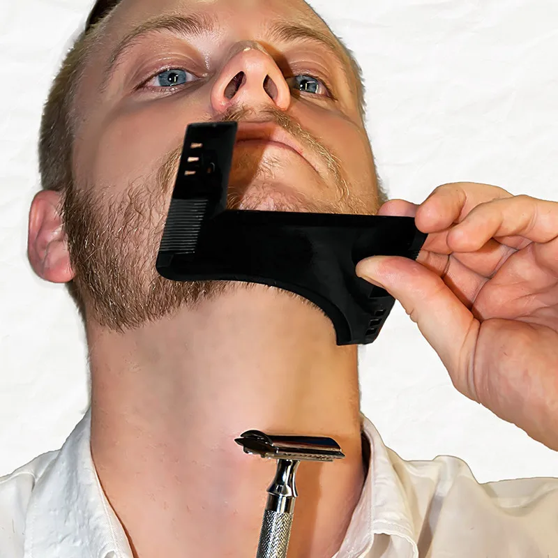 

Men's Double Sided Beards Combs Men Beard Shaping Styling Template Comb Beauty Tool for Hair Beard Trim Templates Innovative New