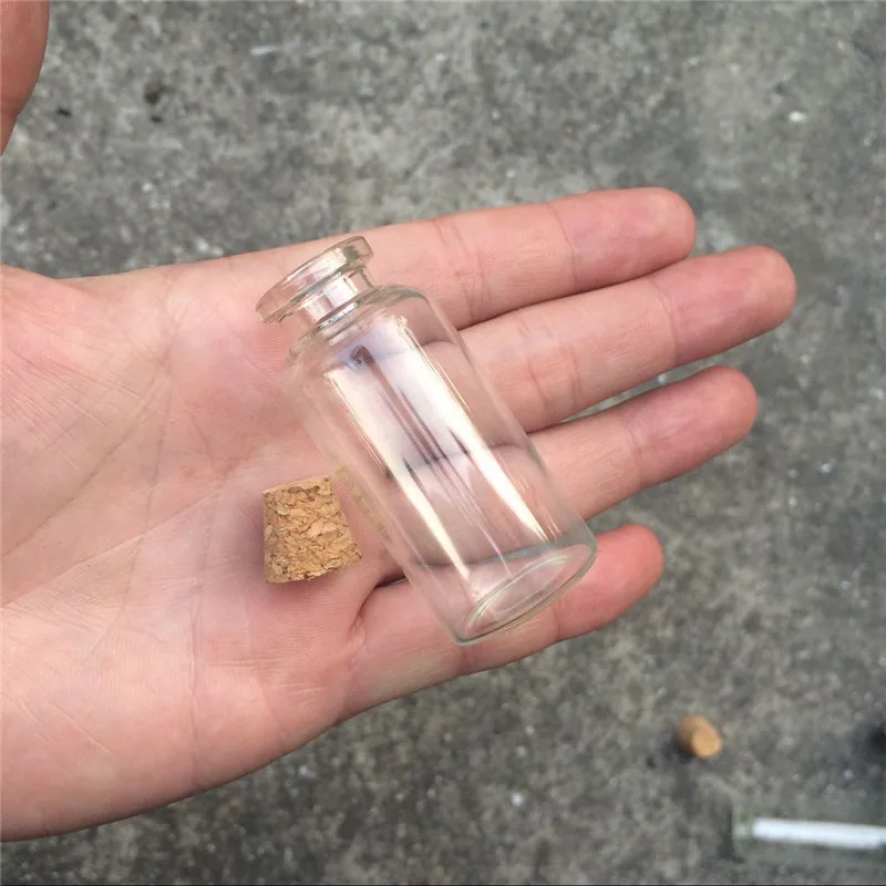 27*58*12.5mm 20ml Glass Bottles With Cork Small Transparent Mini Empty Glass Vials Jars 100pcs/lot