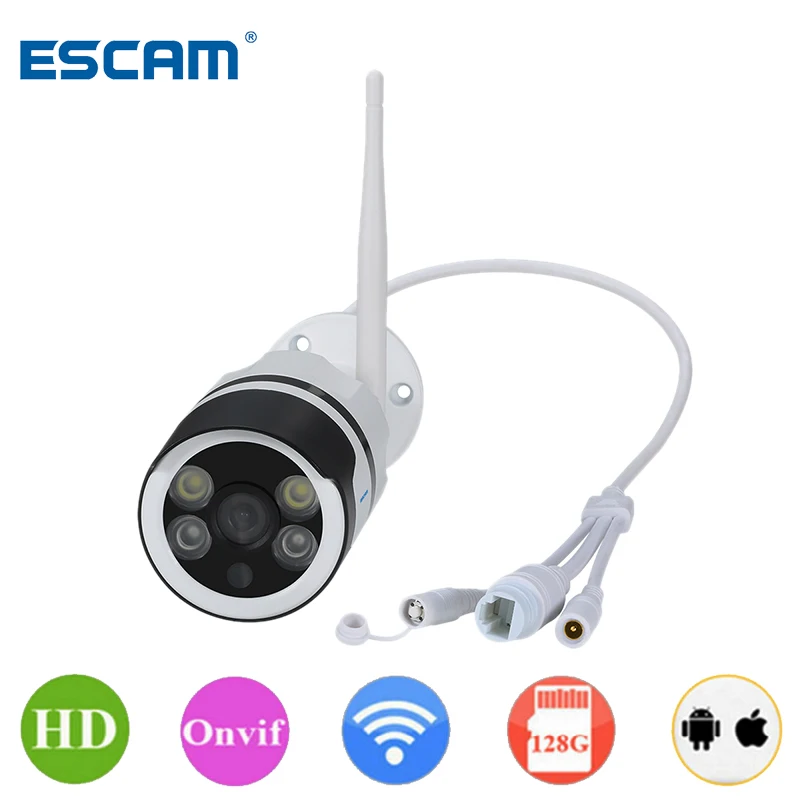 Escam qf508 HD 1080 P 2mp Беспроводной Wi-Fi IP Камера открытый Водонепроницаемый ИК-видеонаблюдения Камера S инфракрасный bulllet Камера