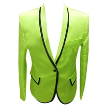 HCF Air men 1 шт 1 кнопка с черным краем флуоресцентный зеленый костюм куртка для вечерние