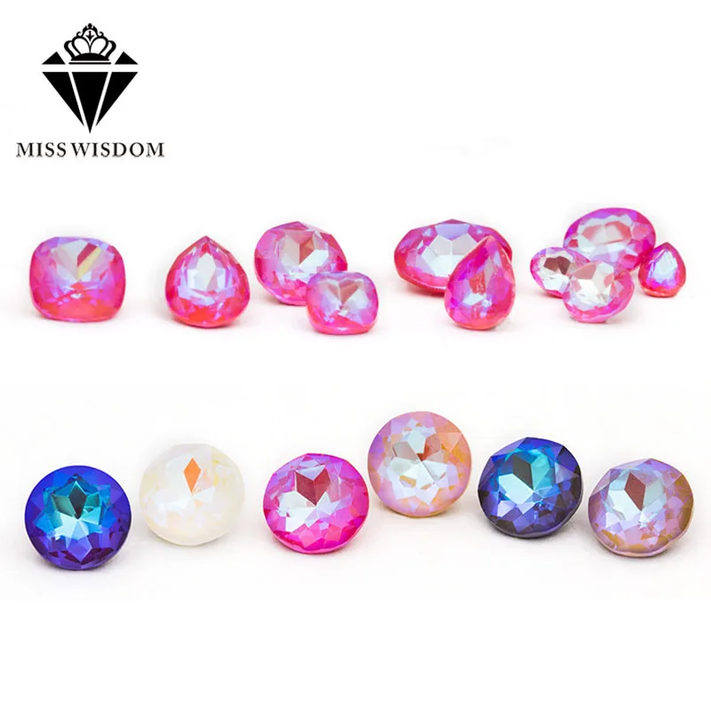 

New pointback glass glue on rhinestones high quality crystal Mocha florescent nail art rhinestones diy clothing Accessories