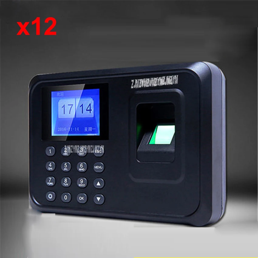 X12 Fingerprint Attendance Punch Card Machine Fingerprint To Work