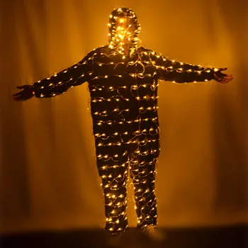 

Spider-Man Lighting,Clothing for Night Club Bar Show, Apparel Personality Performance Lighting