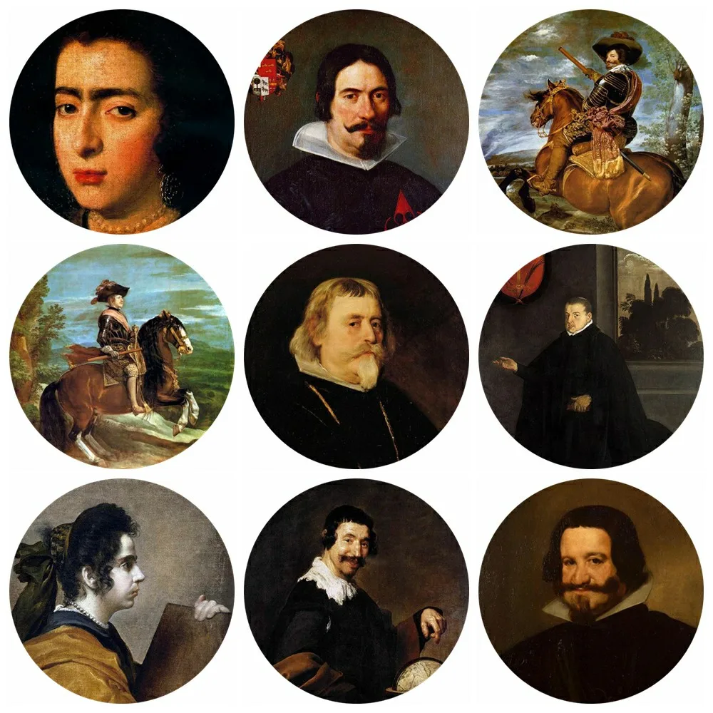 

20pcs 12~40mm Artist Diego Velazquez Art Paintings Collection Arachne A Sybil Glass Cabochon