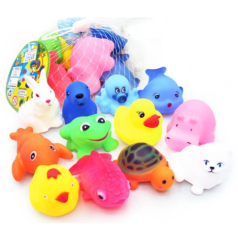12 шт./партия, Игрушки для ванны для новорожденных, милые мини ...