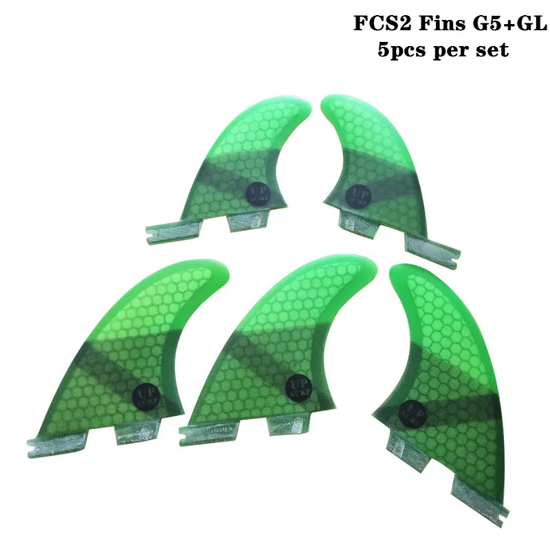 FCSII G5 + GL серфинга синий/черный/красный/Зеленый цвет фасетчатый Киль tri-quad fin комплект FCS 2 Fin Лидер продаж FCS II Fin Quilhas