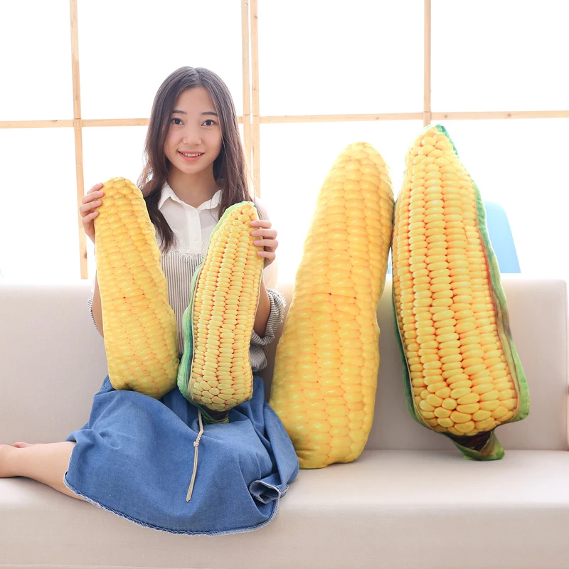 

50/80CM simulation corn pillow creative vegetable and fruit filled plush toy pillow home sofa decoration cushion