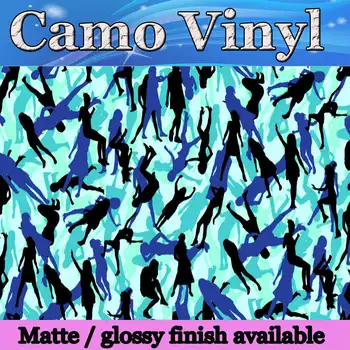 

Blue SNOW GIRL CAMOUFLAGE Vinyl wrap Urban Snow Morning Wood Camo Vinyl Car Wrap Skin Vehicle covering skin 1.52x30m/Roll