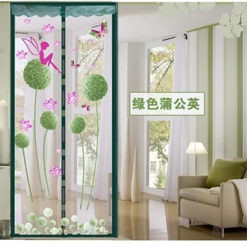 

Dandelion Magnetic Door Screen 90*210cm Insect screen summer Anti-Mosquito Net Fly Bug Mesh Portiere self-closed door curtain