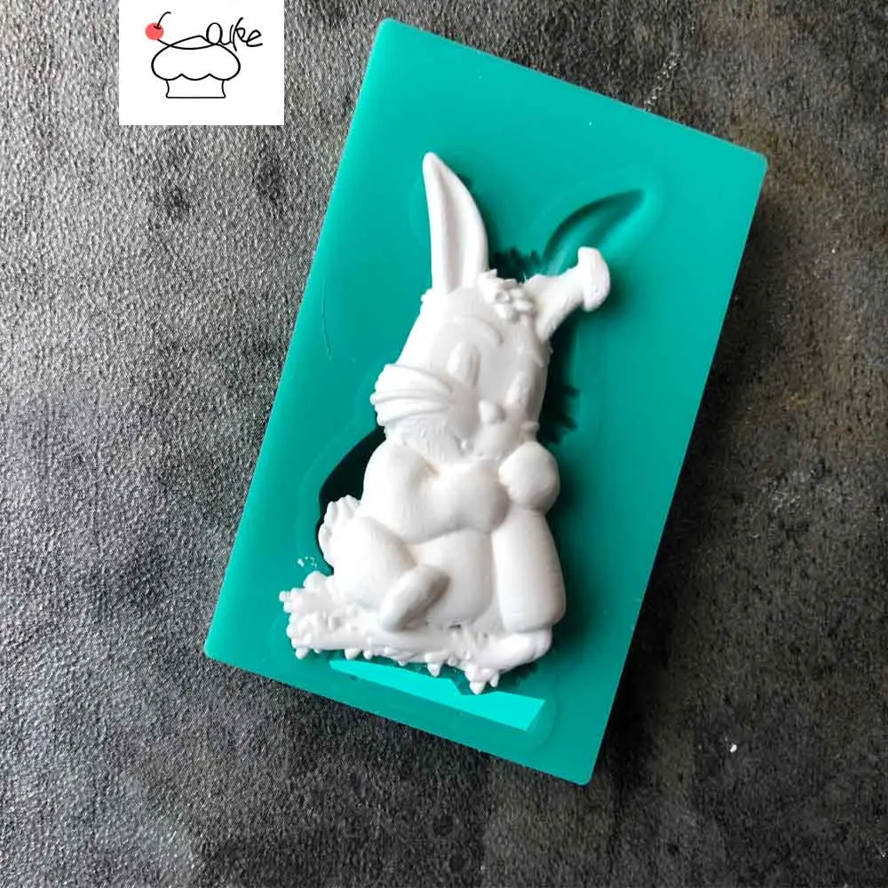 Aouke кролик ест редис силиконовые украшения формы торт Силиконовая форма Sugarpaste