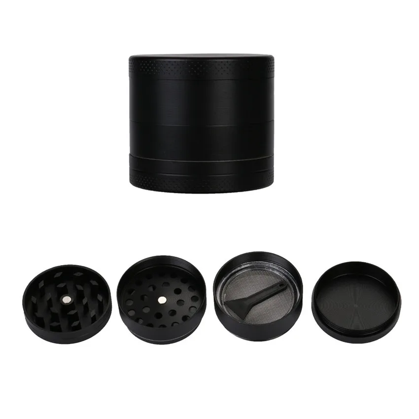 

New 4-layer Aluminum Herbal Herb Tobacco Grinder Four Stainless Steel Pollen Screen Filter Smoke Grinders #1226 A2#