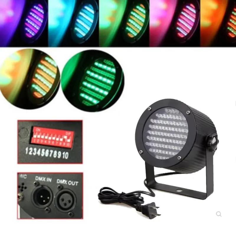 

SPLEVISI 86 RGB LED Light Par DMX-512 Stage Lighting Laser Projector Party DJ Disco