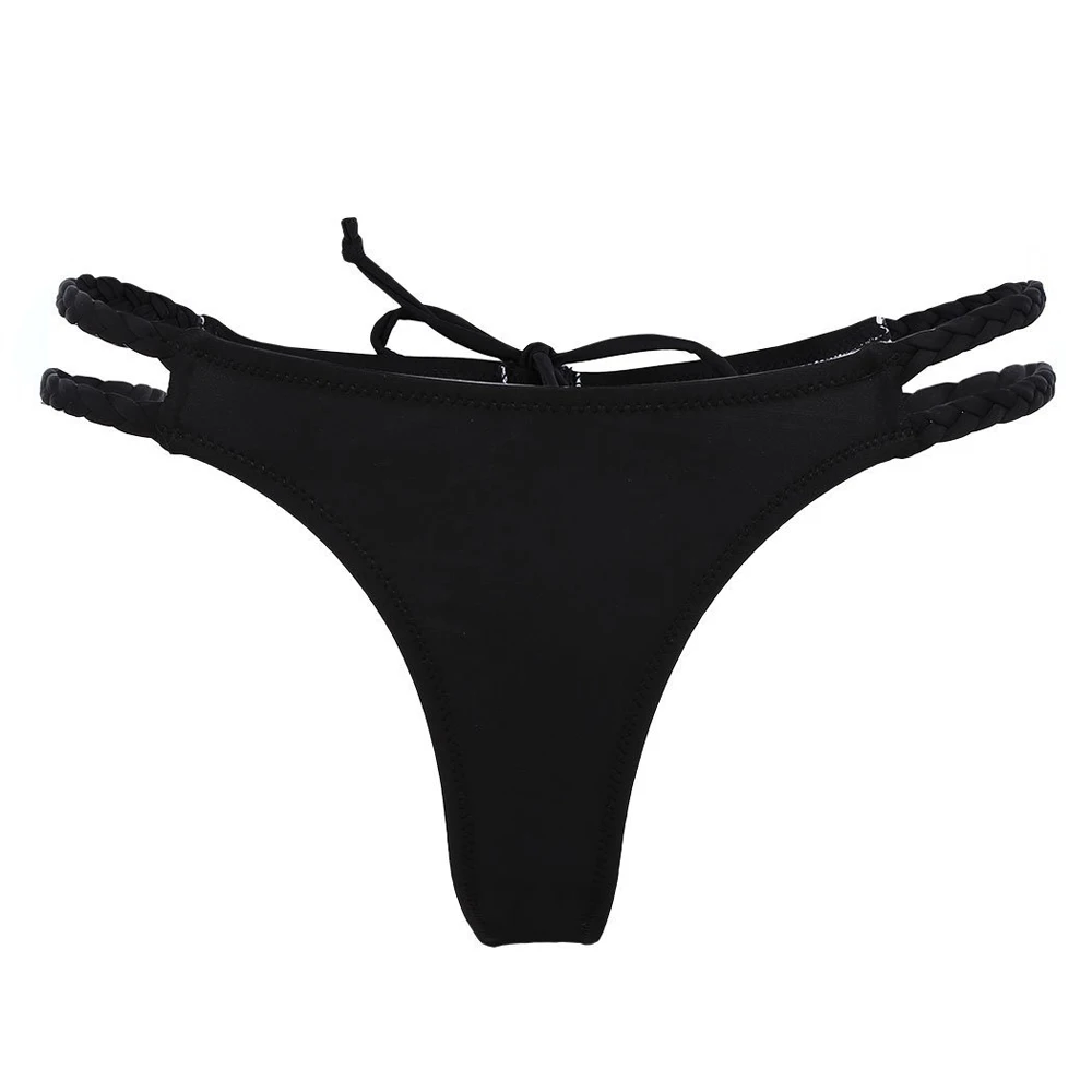 Ladies C-String Mini Panties Plain Thong Bikini Lingerie Corset Briefs S M
