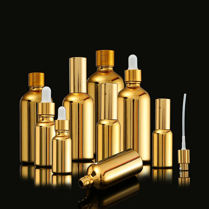 Download 100ml Empty Golden Silver Plating Dropper Glass Bottle ... Yellowimages Mockups