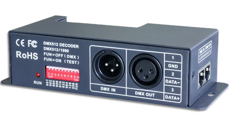 

LT-840-6A DMX/RDM 4CH CV Constant Voltage Decoder DC5V-24V input 6A*4CH 4 Channel output For RGB RGBW Led Lamp Light