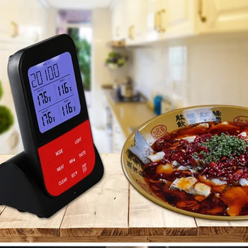 

Wireless Remote Meat Thermometer Alarm Timer Wireless Digital Cooking Food Meat Thermometer with Dual Probe Kit with LCD display