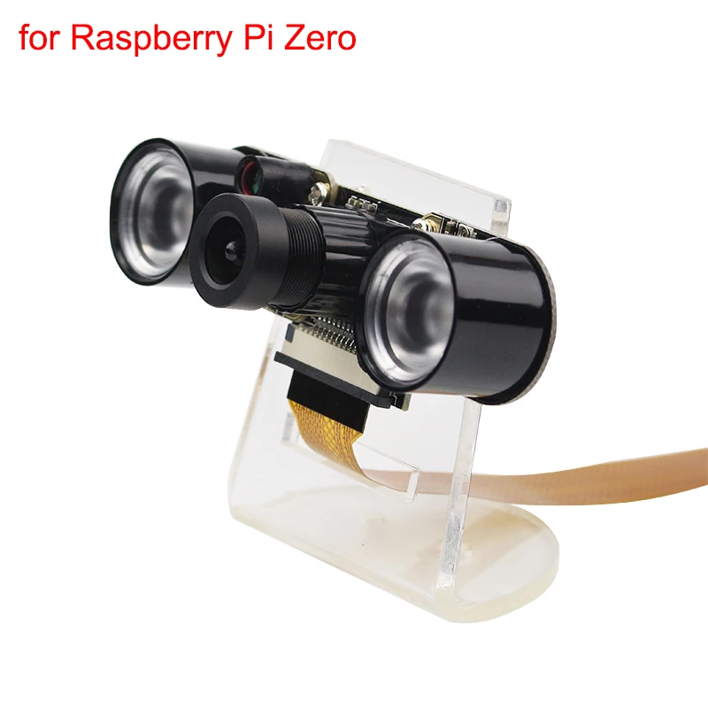 Raspberry Pi 3 Model B+ Camera Kit 5MP Focal Adjustable Night Version Camera+Holder +IR Light +FFC Cable for Raspberry Pi Zero W