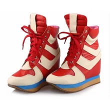 Женские ботильоны; сезон осень-зима; модная повседневная обувь на шнуровке, увеличивающая рост; женские мотоботы-гладиаторы из натуральной кожи