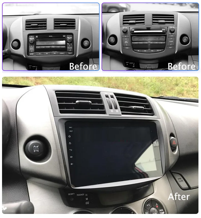 Sale 9" 2.5D IPS Android 8.1 Car DVD GPS Player For Toyota RAV4 2007 2008 2009-2012 Car Radio Stereo Head Unit with Navigation 3