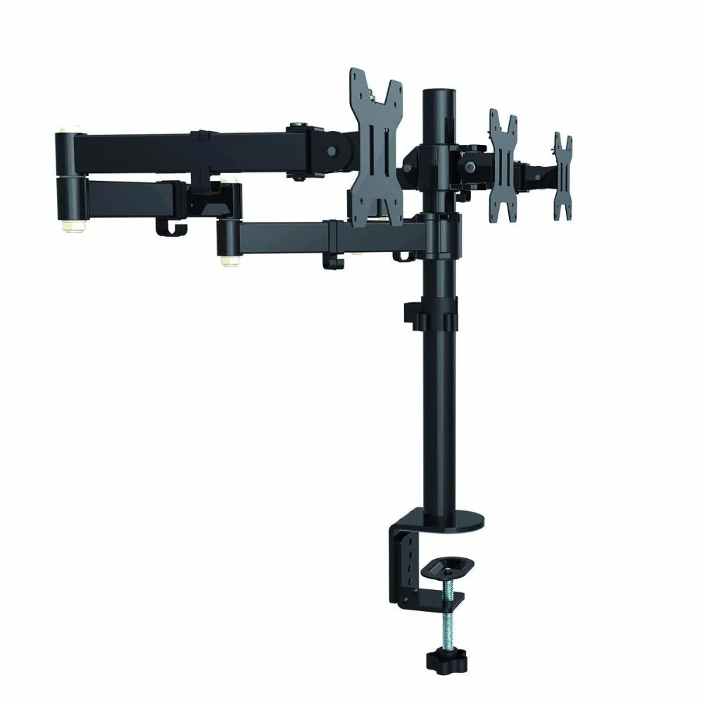 Fully Adjustable Triple Arm Three LCD LED Monitor