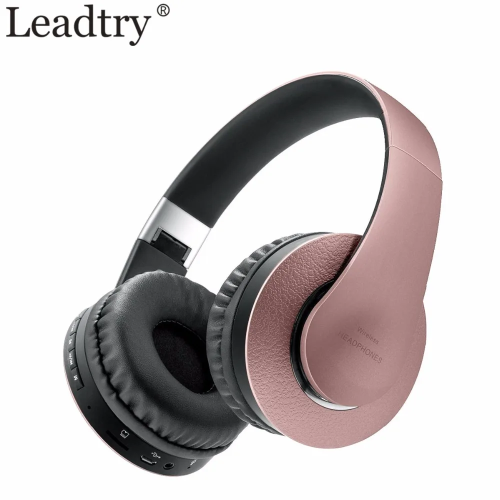 Leadtry Беспроводной Bluetooth наушники гарнитура с микрофоном Поддержка TF карты FM Радио