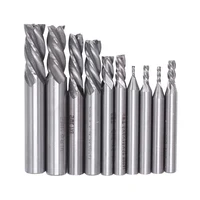 end mill 10pcs 4 חליל End Mill ליישב." Shank High Speed ​​פלדה כרסום קאטר כלי הגדר 1.5 / 2/3/4/5/6/7/8/9 / 10mm (1)