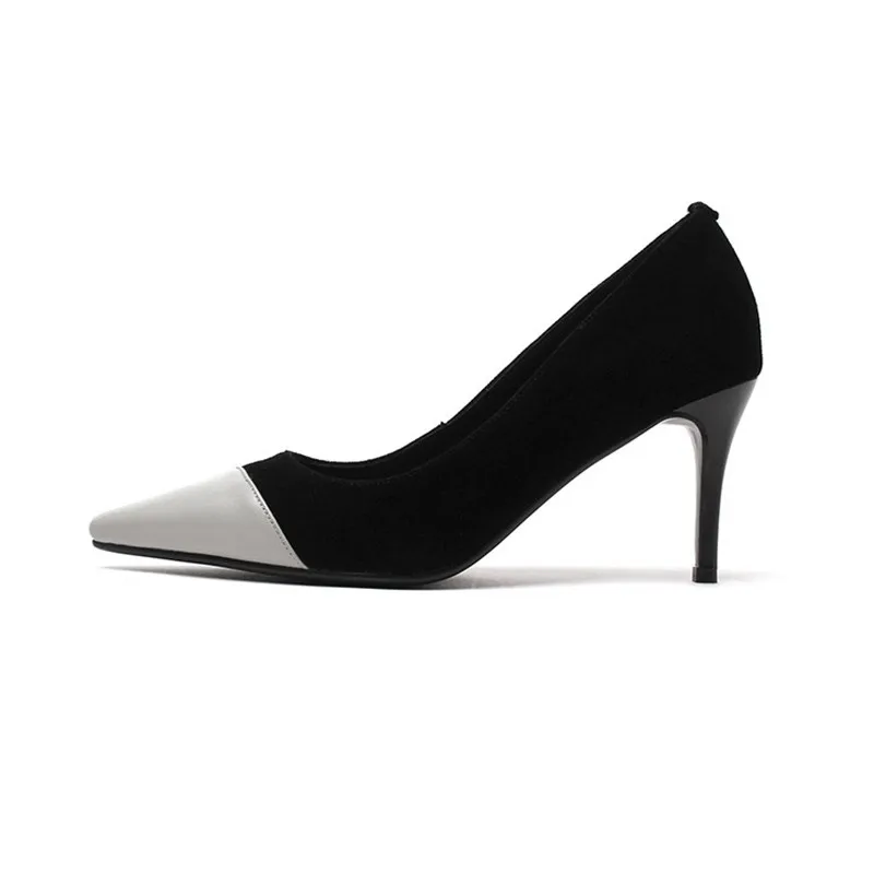 

2019 spring new pointed shallow mouth stiletto high heel shoes fashion women's shoes black ljj 040903