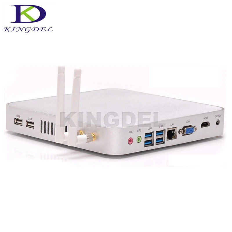 

2017 Latest Intel Celeron 1037U 1007U Dual Core CPU Fanless Mini PC Thin Client Barebone USB3.0 port HDMI+VGA 1080P Display