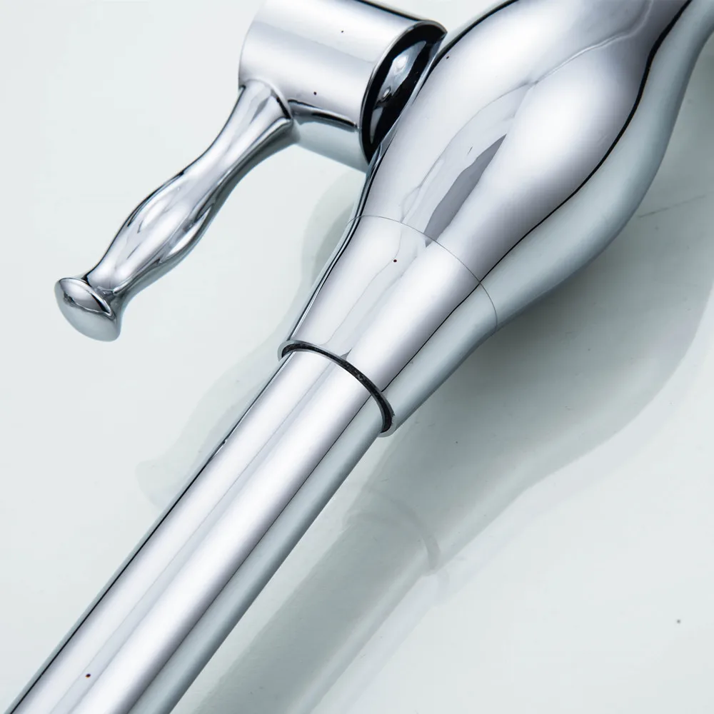 Kitchen Faucet 360 Degree Rotation Rule Shape Curved Outlet Pipe Tap Basin Plumbing Hardware Sink Fauce Torneira Cozinha10