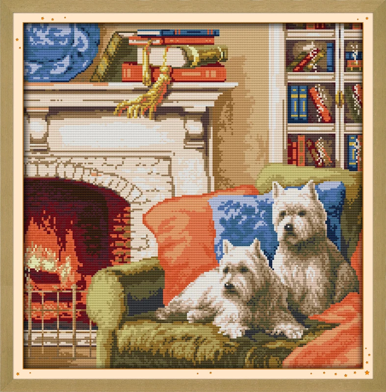 

A warm family, counted printed on fabric DMC 14CT 11CT Cross Stitch kits,embroidery needlework Sets Home Decor