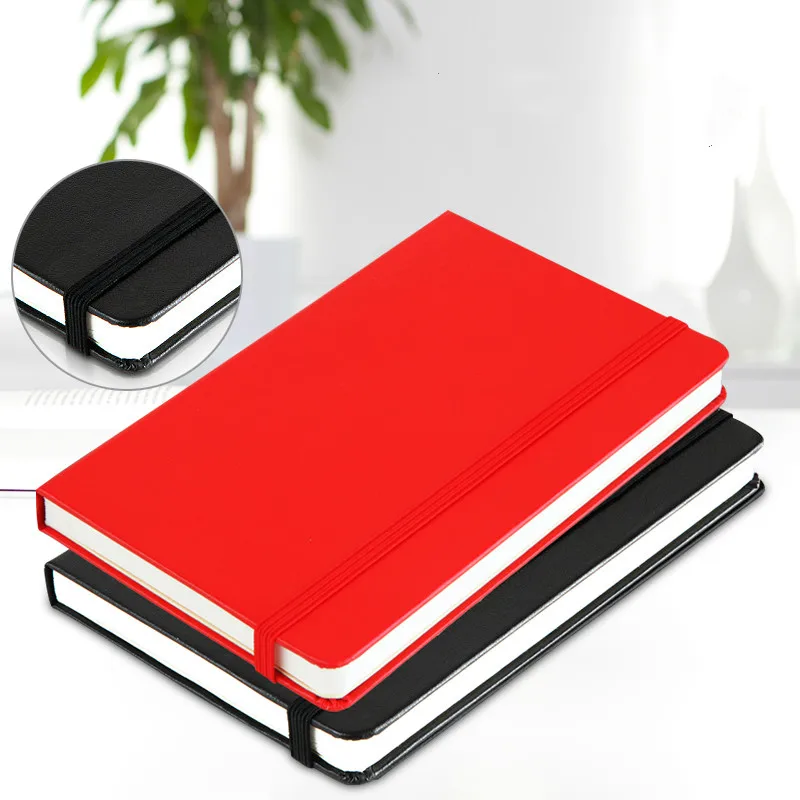 Business premium book Lackadaisical deli 3314 bandage series leather notebook PU hardcover