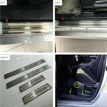 

Lapetus Accessories For Toyota Prius Prime PHV 2017 2018 Inner Car Door Sills Scuff Plate Welcome Pedal Molding Cover Kit Trim