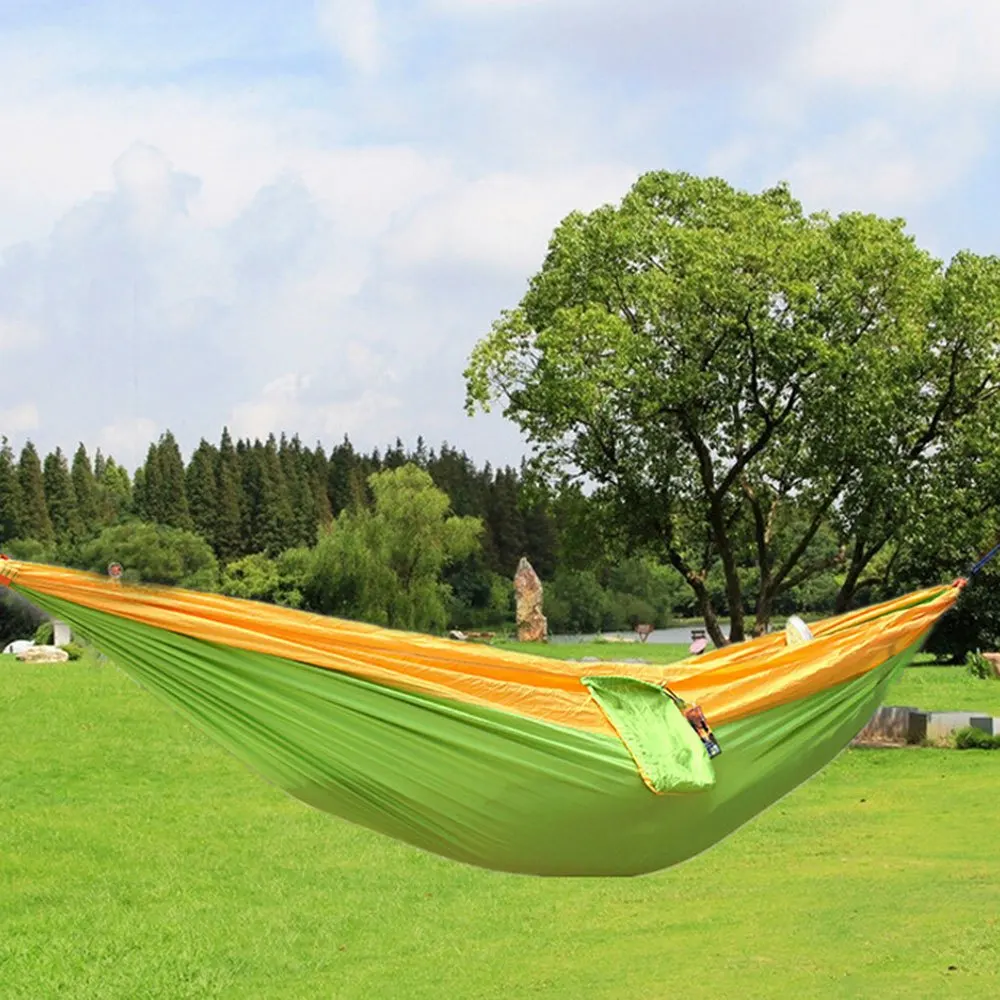 

17 Colors High Strength Parachute Nylon Fabric Camping Single Parachute Hammock With Strong Rope for Camping Hiking Travel Z30