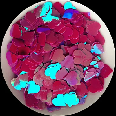 8 мм Сердце блесток 10g с сердцем персикового цвета Форма пайетками для ногтей маникюр, свадебные конфетти, diy блеск аксессуары - Цвет: AB Fuchsia