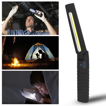 

LED Flashlight Rechargeable COB Slim Work Light Lamp Flashlight Inspect Folding Linterna LED Recargable De Alta Potencia Torch