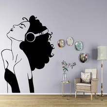 Comfortable Listen To Music Wall Sticker Art Decal Pvc Material Stickers In The Living Room Background Wall Art Decal what to listen for in music
