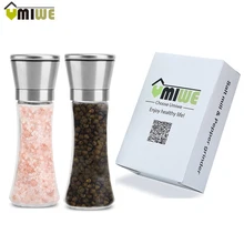 Edelstahl Pfeffer Salz Gewürzmühle Startseite Küche Gewürz Kochen Werkzeuge Lagerung Küche Zubehör 3 Styles