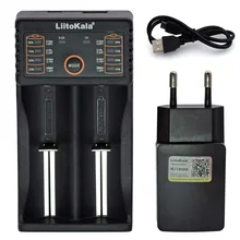 Liitokala Lii-202 18650 ładowarka 1.2V 3.7V 3.2V 3.85V AA 26650 10440 14500 16340 NiMH akumulator litowo-jonowy inteligentna ładowarka 5V 2A wtyczka