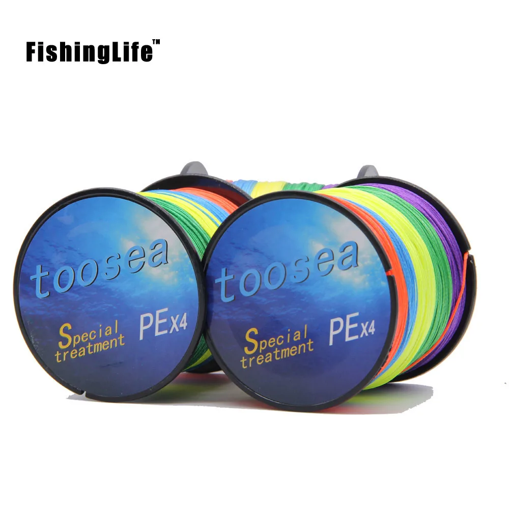 

FishingLife 100M 200M 4 Strands Fishing Line 8-60LB Braided Line Smooth Multifilament PE Fishing Line for Saltwater Fishing 0.2#