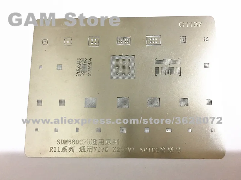 

SDM660 CPU PM660 BGA Stencil For OPPO R11 Xiaomi note3 VIVO X20 Power eMMC Wifi Audio IC Soldering Direct Heating Template G1137