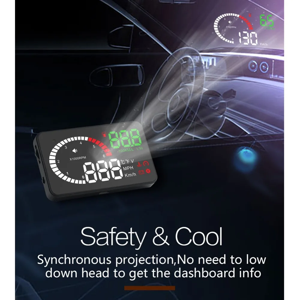 X6 " HUD OBD2 Head Up дисплей OBD Автомобильный скоростной метр OBD2 скорость o превышение скорости напряжения Сигнализация лобовое стекло проектор