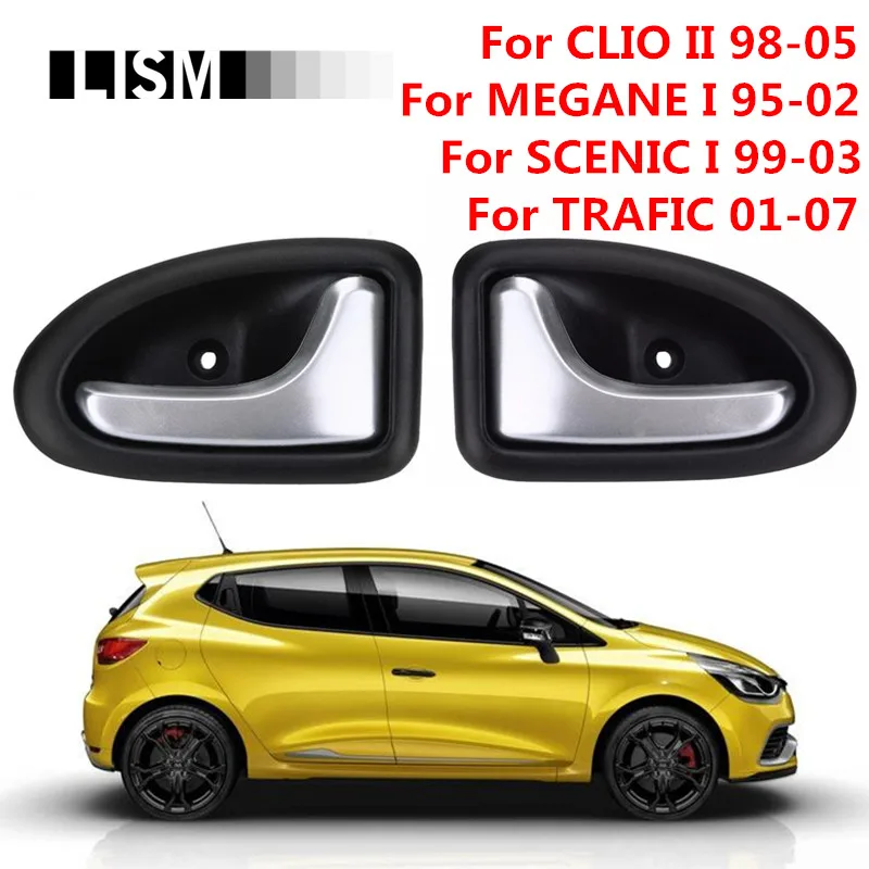 Хромированные внутренние дверные ручки для Renault Clio II 2 Megane Scenic traffic передняя