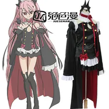 Anime Serafín de Finales no Serafu Vampire Reine Krul Tepes de Owari Cosplay Costume Set Completo