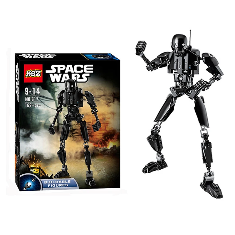 

29 cm Star Wars Rouge One K-2SO Building Blocks Buildable Star Wars Robert Action Figure 169 Pcs Puzzle Kids Toys Collection