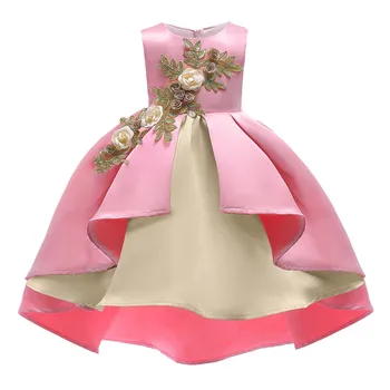 

Floral Baby Girls Princess Bridesmaid Pageant Gown Birthday Party Wedding Dress Children Luxury Party Formal Ceremonies Dresses