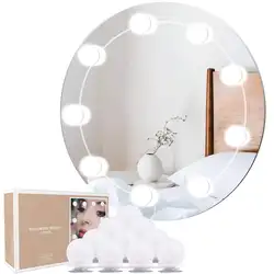 Туалетный столик светодиодный зеркало для макияжа с подсветкой лампочки Голливуд группа ламп Плавная сенсорный экран с регулируемой