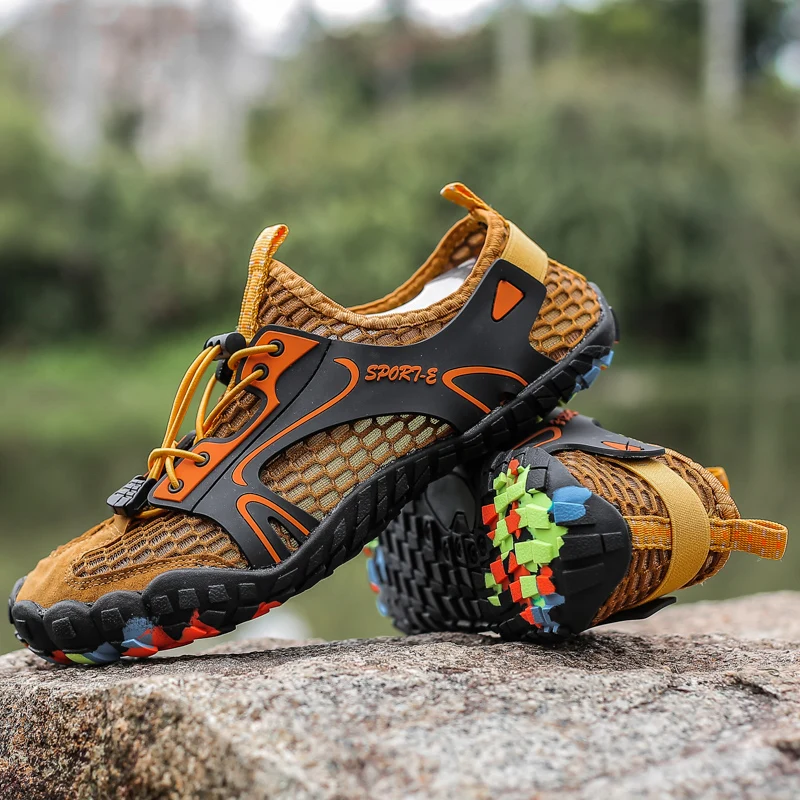 

Summer Genuine Leather Men's Sandals 2019 New Male Anti-skid Casual Shoes Breathable Gladiator Confortable Rubber Designer Shoes