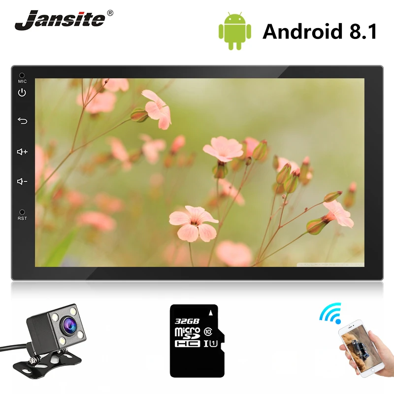 

Jansite Universal 7" 2 Din Car Radio player + Touch screen Dashcam Stereo Audio Video Bluetooth FM GPS Navigation radio TF Card