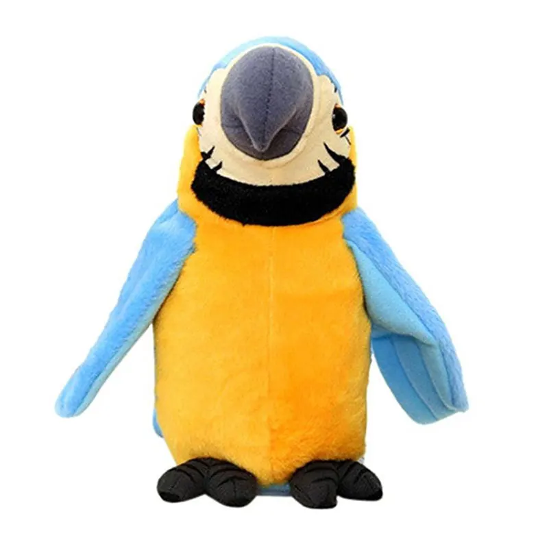 Electronic Pets Parrot Robot Bird Lovely Talking Interactive Parrot Speak Talk Sound Record Repeat Stuffed Plush Animal Toy Gift